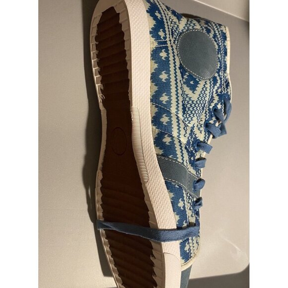 TPACC Shoes‎ Womens 11 12 US Cap Toe Quilted Sneakers Sherpa lined Aztec Blue - Picture 4 of 11